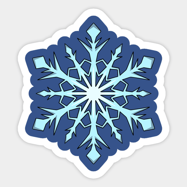 Snowflake Sticker by Saira Crystaline